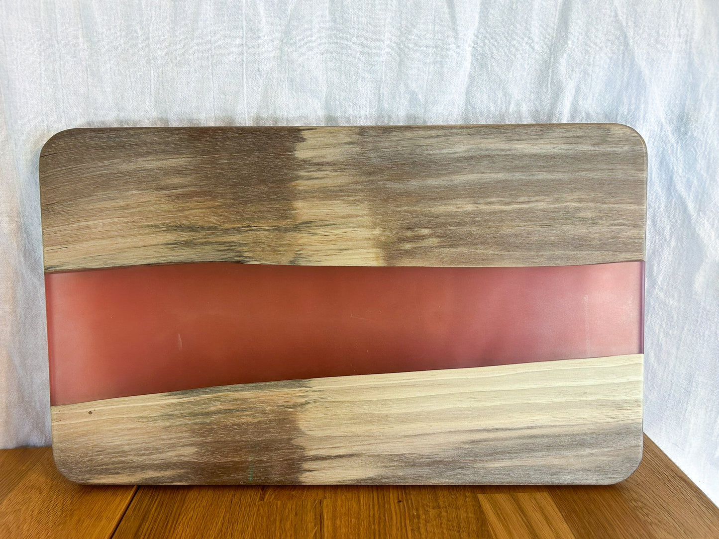 Red Resin River in Walnut Wood Charcuterie Board