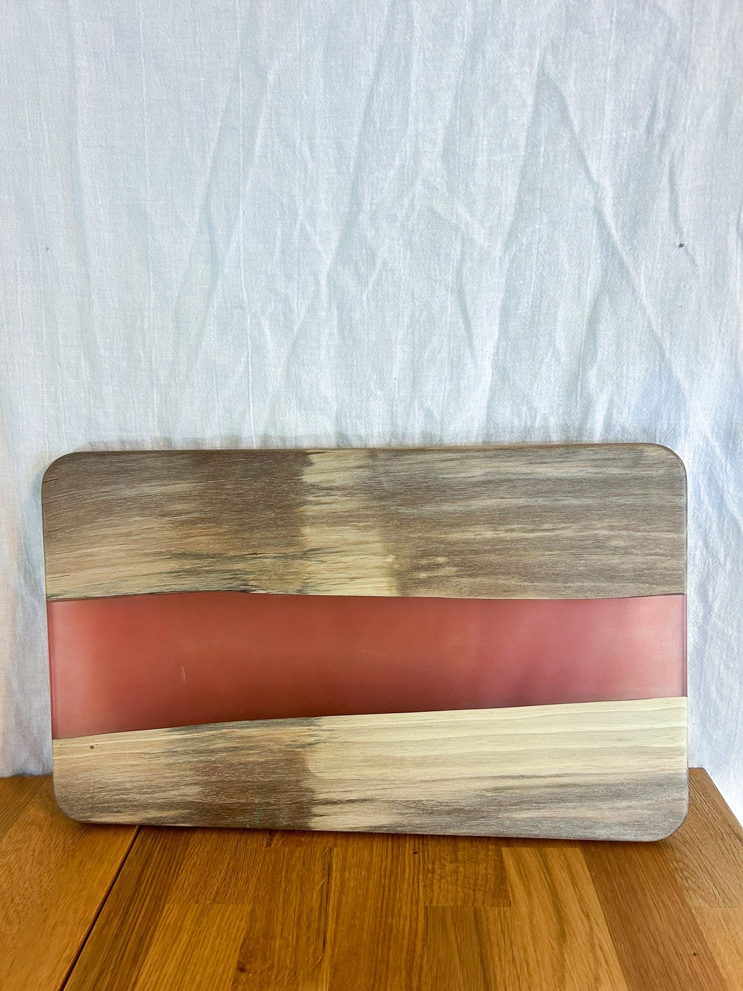 Red Resin River in Walnut Wood Charcuterie Board